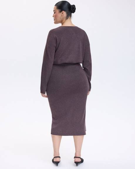 Fitted Knit Midi Skirt