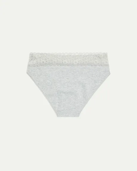 Cotton High Waist Panty with Lace