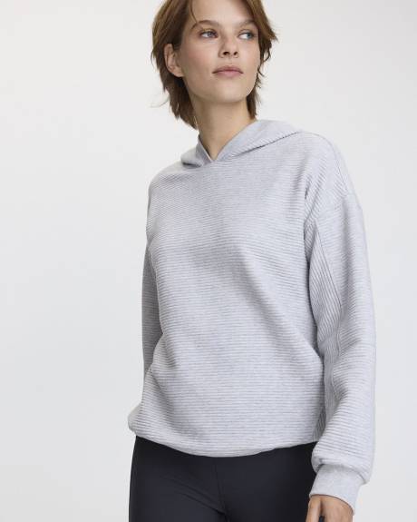 Hooded Pullover with Adjustable Hem - Hyba