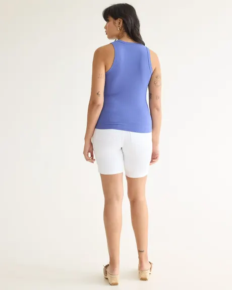 Ribbed Tank wih Crew Neckline