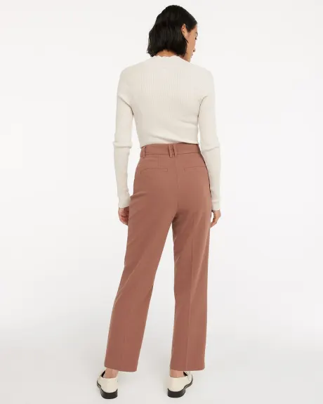 Pantalon cheville à taille très haute et jambe droite - Petite