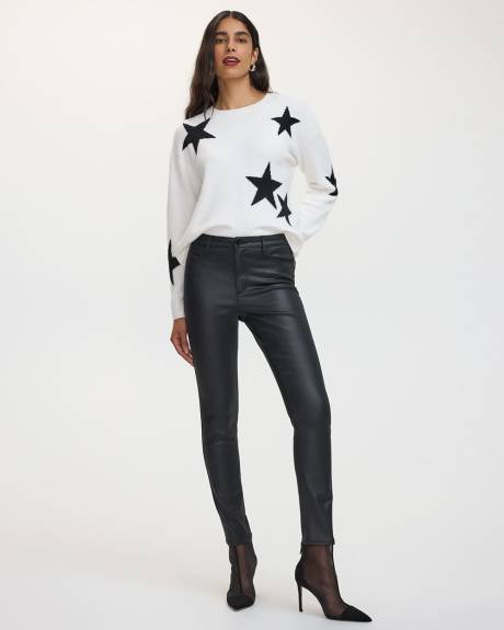 Skinny-Leg High-Rise Coated Pants - The Signature (R) - Petite