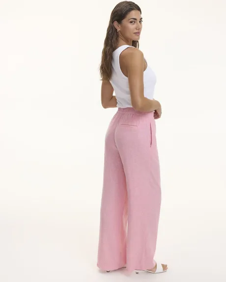 Wide-Leg High-Rise Linen Pant - Tall