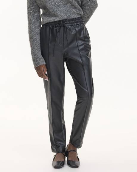 Pantalon jogger en faux cuir