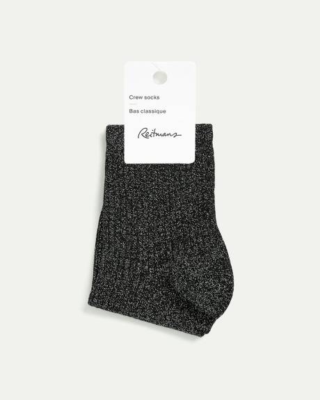 Shimmery Cotton Anklet Socks