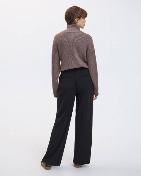 Pantalon à jambe large et taille haute - Petite