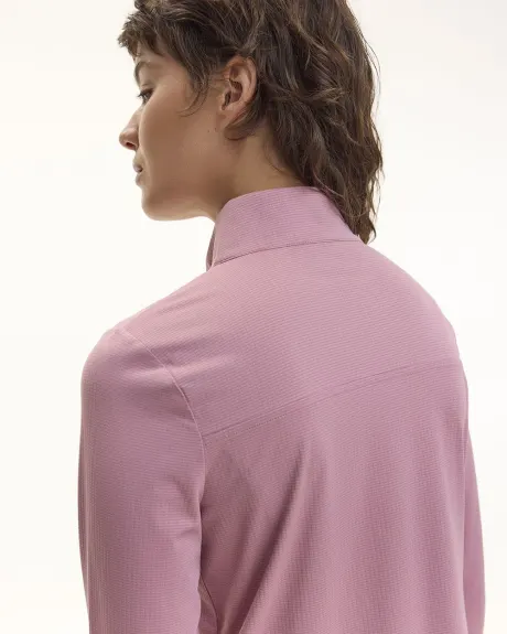 Long-Sleeve Mock-Neck Base Layer with Half-Zip - Hyba