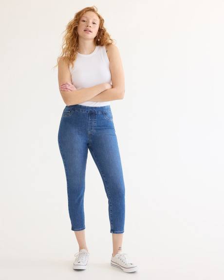 Pantalon leggings court en denim - R Essentials - Petite