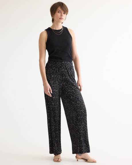 Wide-Leg High-Rise Knit Pants