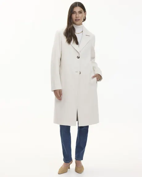 Long Coat with Two-Button Closure