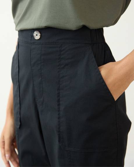 Poplin Jogger with Cargo Pockets - Petite