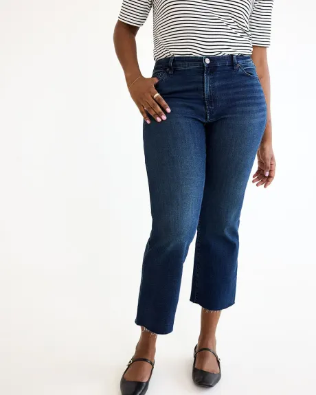 Flare-Leg Cropped Mid-Rise Jean