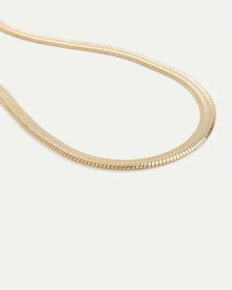 Short Herringbone-Chain Necklace