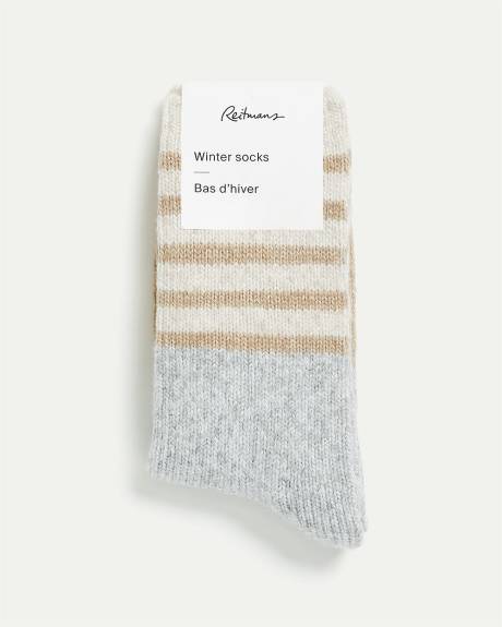 Winter Socks with Stripes