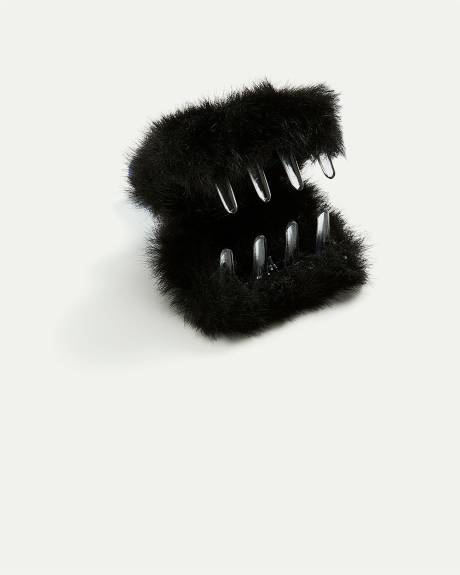 Small Faux Fur Hair Clip