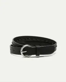 Ceinture étroite en faux cuir