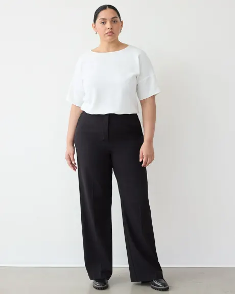 Pantalon à jambe droite et taille haute - L'Intemporelle - Coupe Courbes