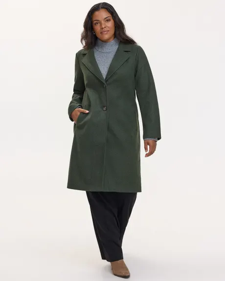 Long Coat with Two-Button Closure