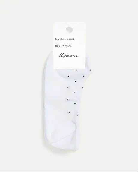 Chaussettes non visibles en coton à pois