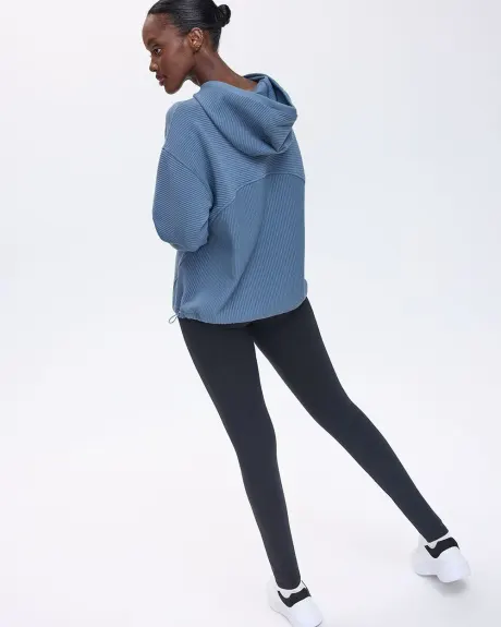 Hooded Pullover with Adjustable Hem - Hyba