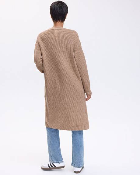 Long-Sleeve PlushSoft Open Cardigan with Pockets