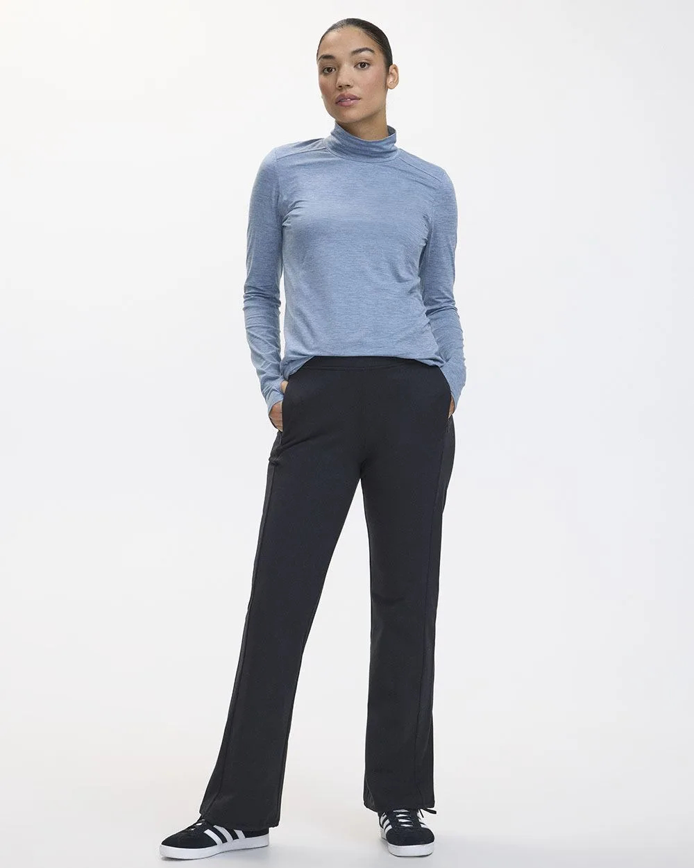 Pantalon thermique à jambe évasée - Hyba - Petite