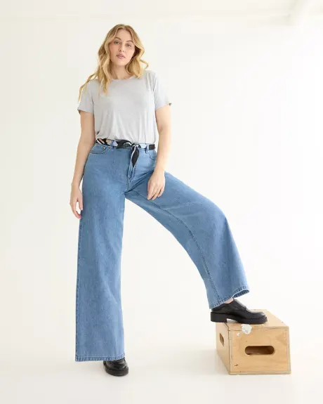 Wide-Leg High-Rise Jean