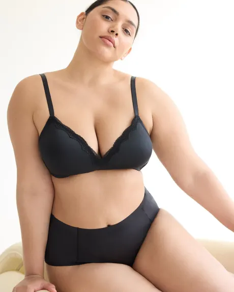 Wireless Bra with Lace Trim - R Line