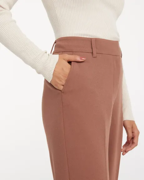 Pantalon cheville à taille très haute et jambe droite - Petite