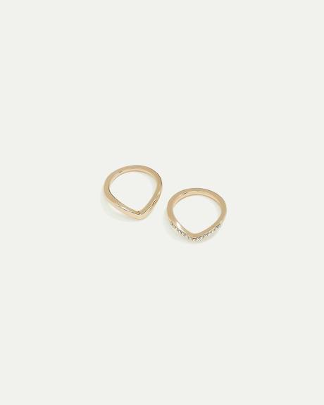 Angled Rings - Set of 2