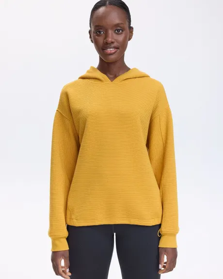 Hooded Pullover with Adjustable Hem - Hyba