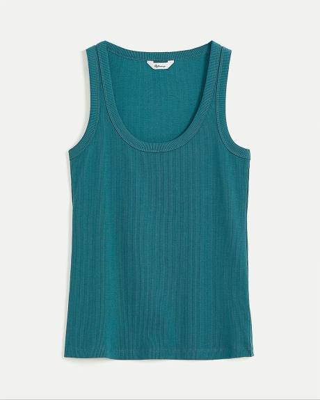 Ribbed Tank wih Scoop Neckline