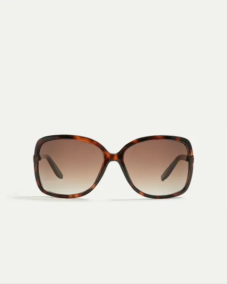 Tortoise Large Square Sunglasses