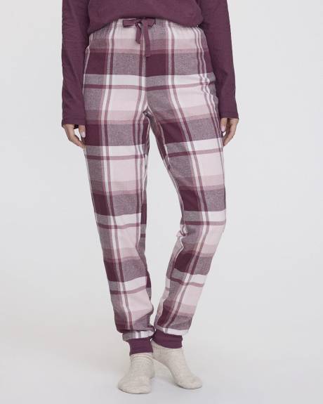 Long-Sleeve Top and Flannel Jogger Pyjama Set