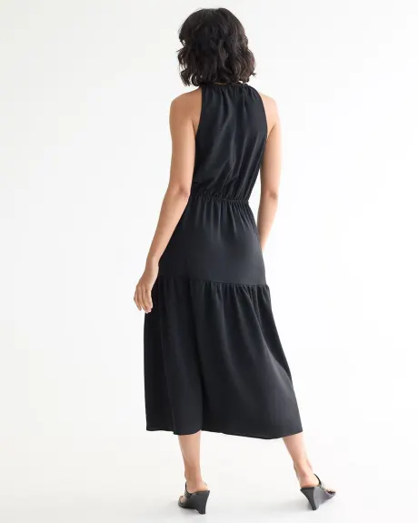 Robe maxi sans manches à encolure licou