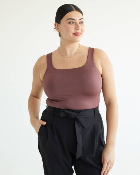 Double-Layer Knit Tank with Square Neckline - R Essentials