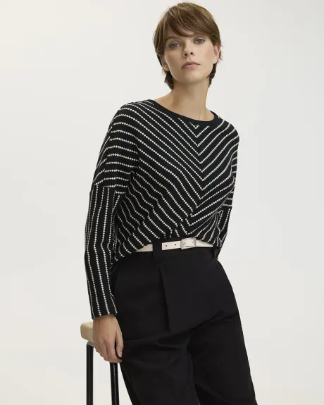 Long-Sleeve Boat-Neck Top