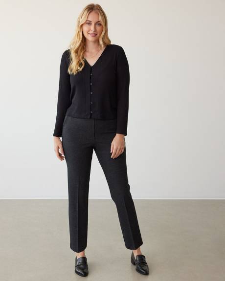 Pantalon taille haute et jambe droite, Le Stretch Moderne - Long