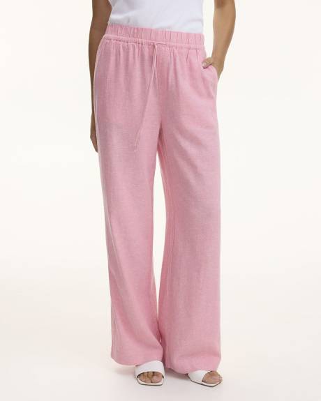 Wide-Leg High-Rise Linen Pant