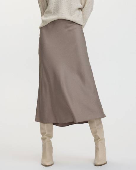 Satin Midi Skirt