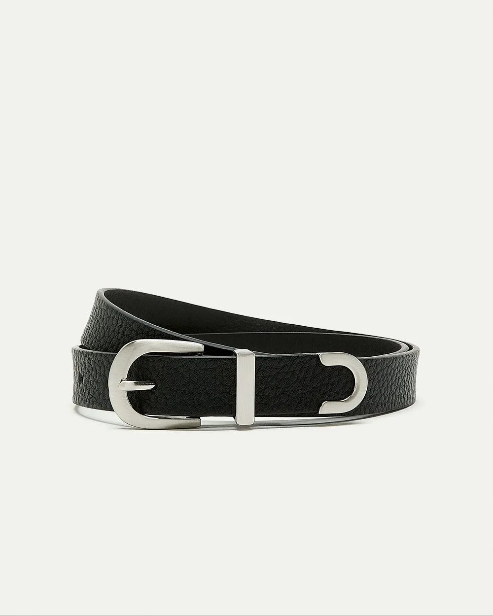 Skinny Faux Leather Belt