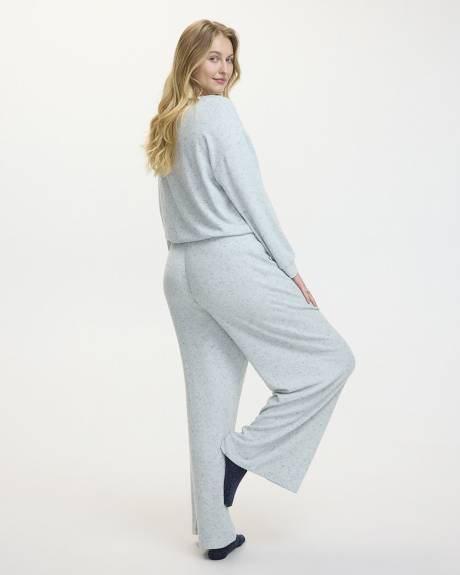 Wide-Leg Ribbed Pyjama Pant - R Line