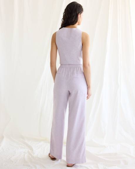 Wide-Leg High-Rise Linen Pant - Tall