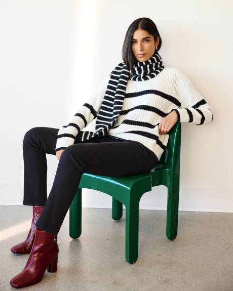 Long-Sleeve Boat-Neck Sweater