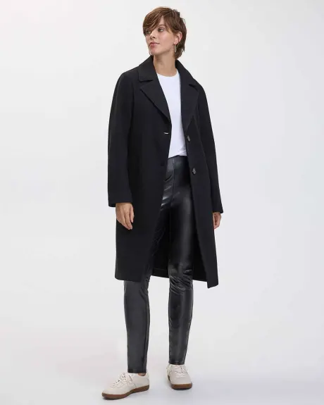 Long Coat with Two-Button Closure