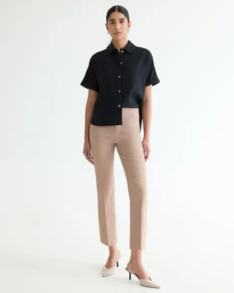 Cropped Straight-Leg High-Rise Pants - The Iconic - Petite