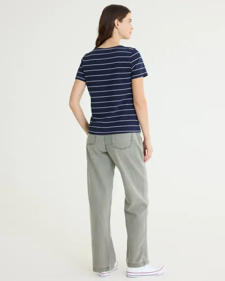 Scoop-Neck Striped Cotton Tee - R Essentials