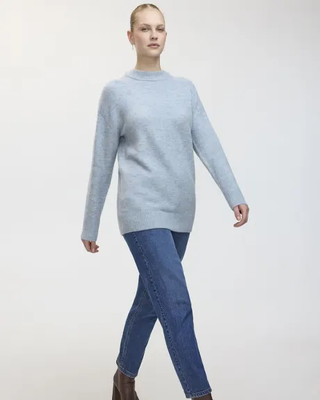 Long-Sleeve Crew-Neck Loose Sweater