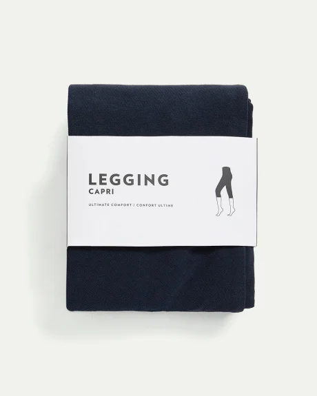 Solid Cotton Capri Legging