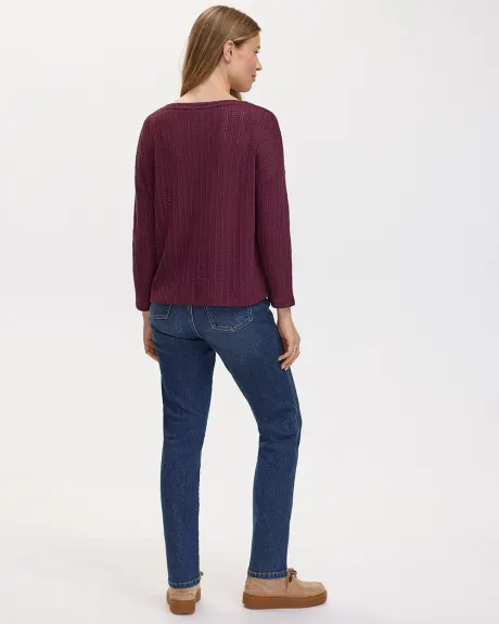 Bracelet-Sleeve Boat-Neck Top